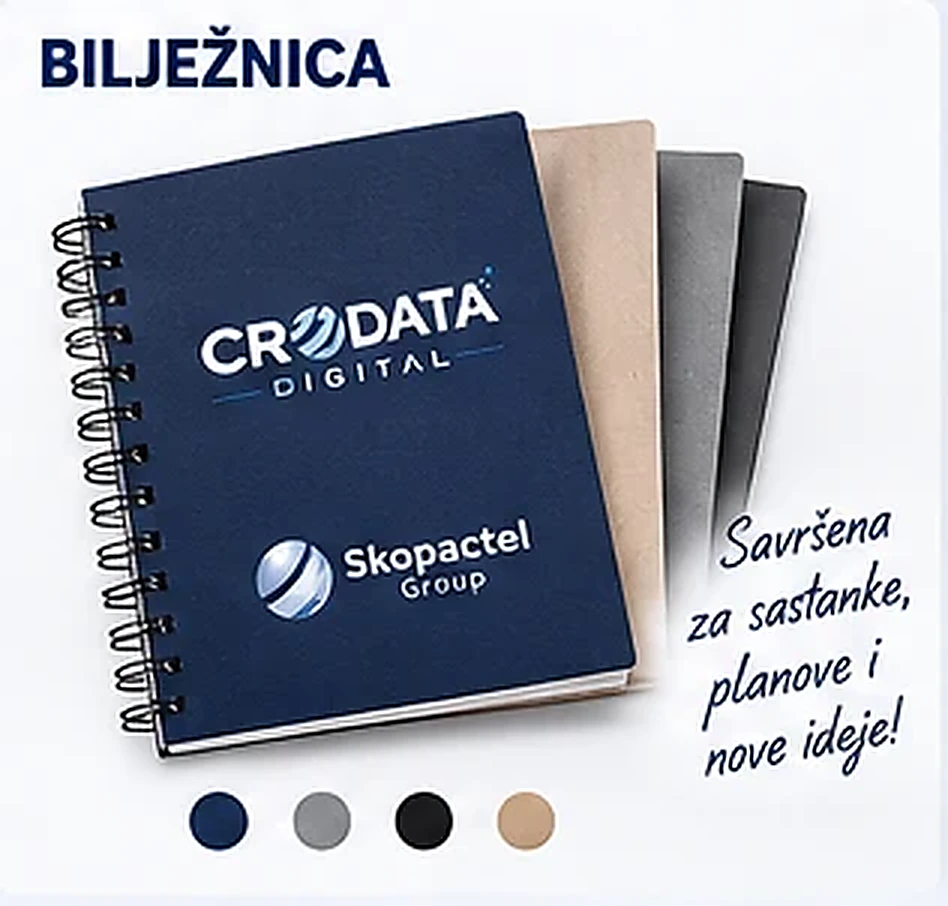 Poslovne bilježnice s logotipom