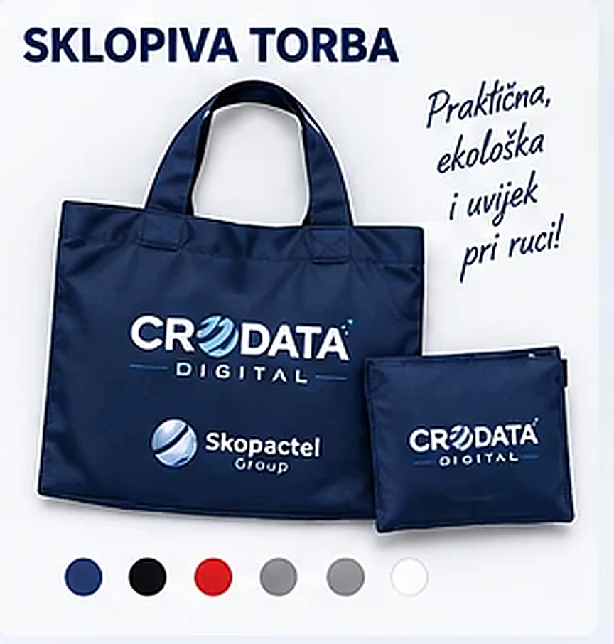 Sklopive torbe s tiskom logotipa