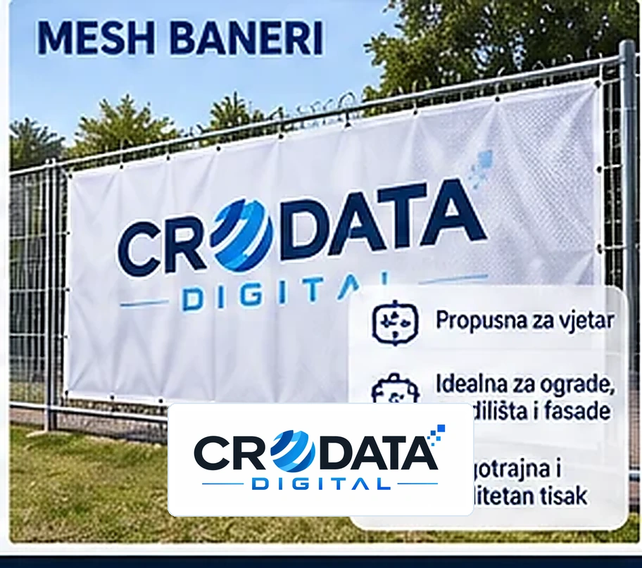 Mesh banneri za ograde i gradilišta – personalizirani tisak Crodata Digital